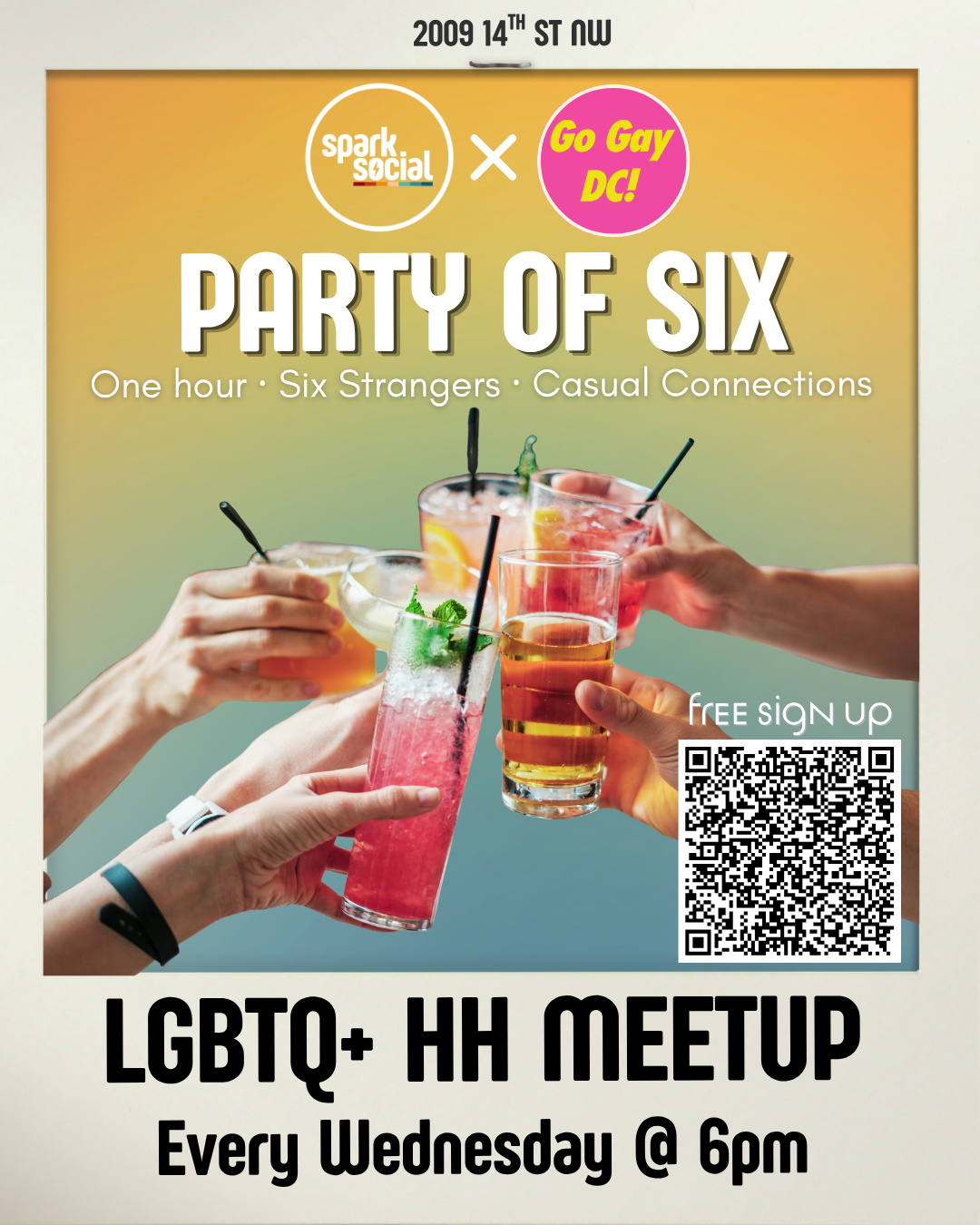 Party of Six: LGBTQ+ happy hour meetup