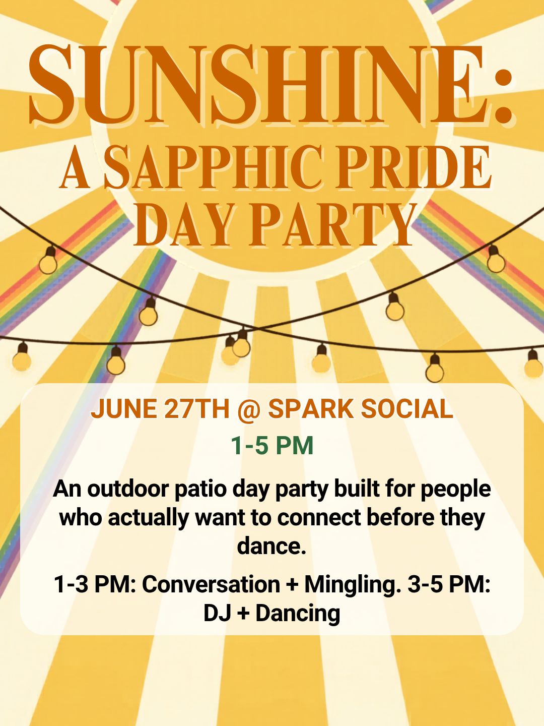 Sunshine:  a sapphic pride day party